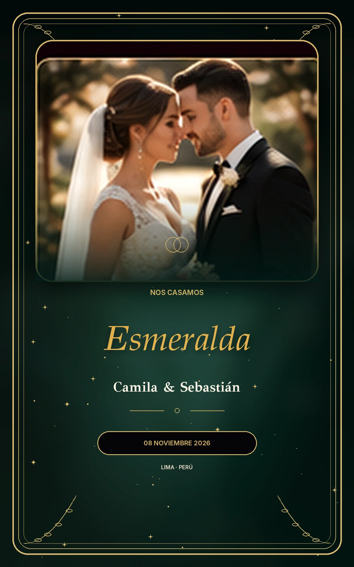 Invitación digital Esmeralda