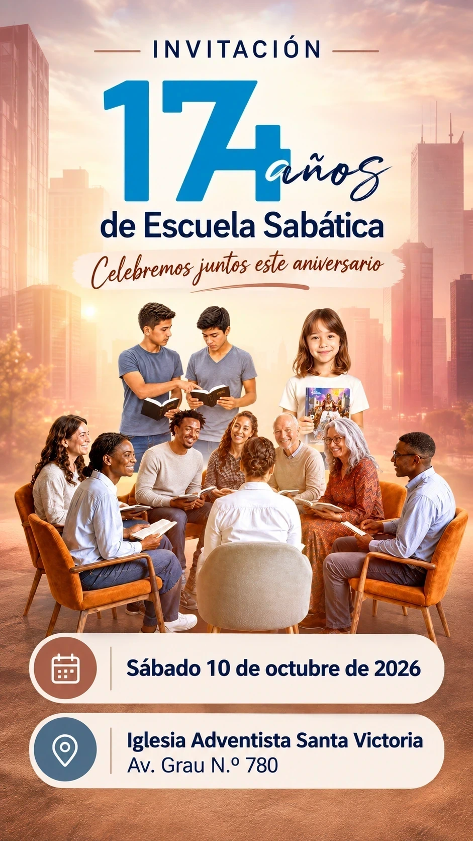 Imagen de confirmación de ANIVERSARIO DE ESCUELA SABATICA  174 AÑOS