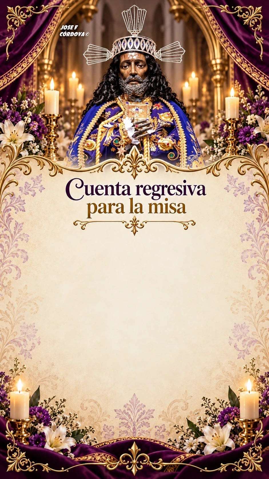 Diseño del contador de honor al señor de ayabaca