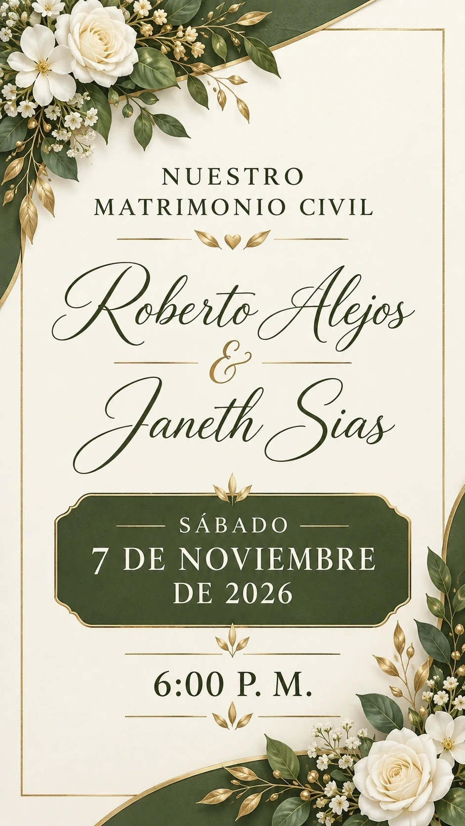 Invitación de Roberto & Janeth, imagen 6