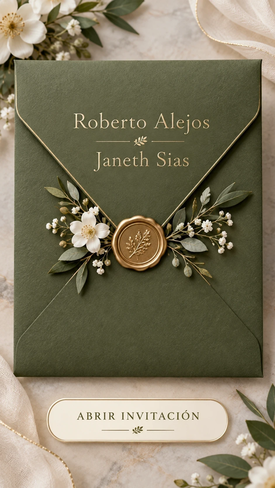 Portada de Boda verde olivo