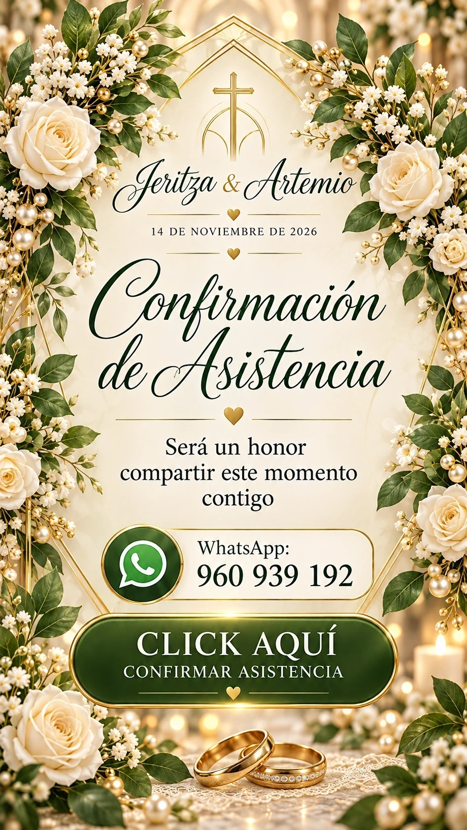 Imagen de confirmación de Jeritza y Artemio