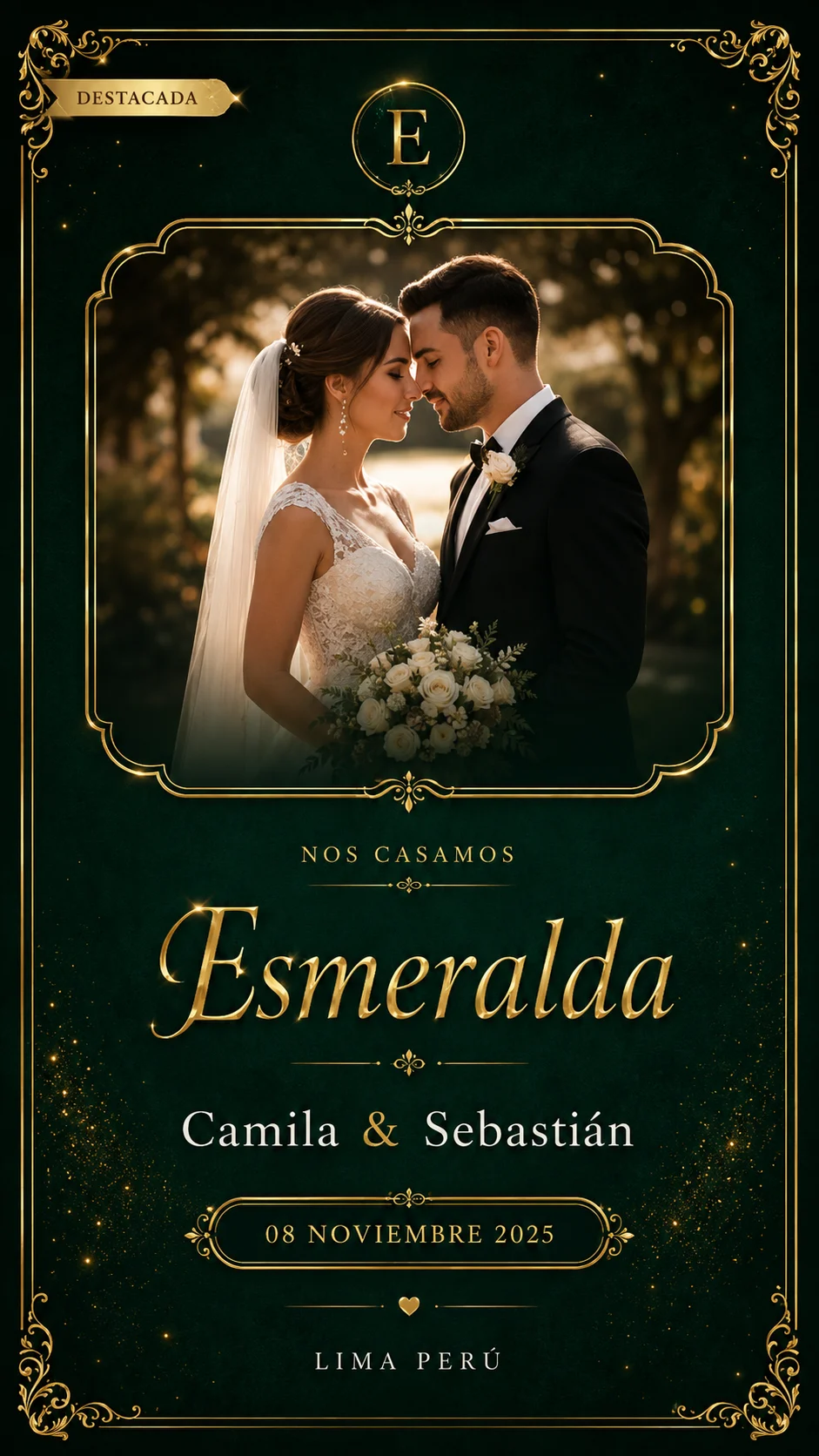 Invitación digital Esmeralda