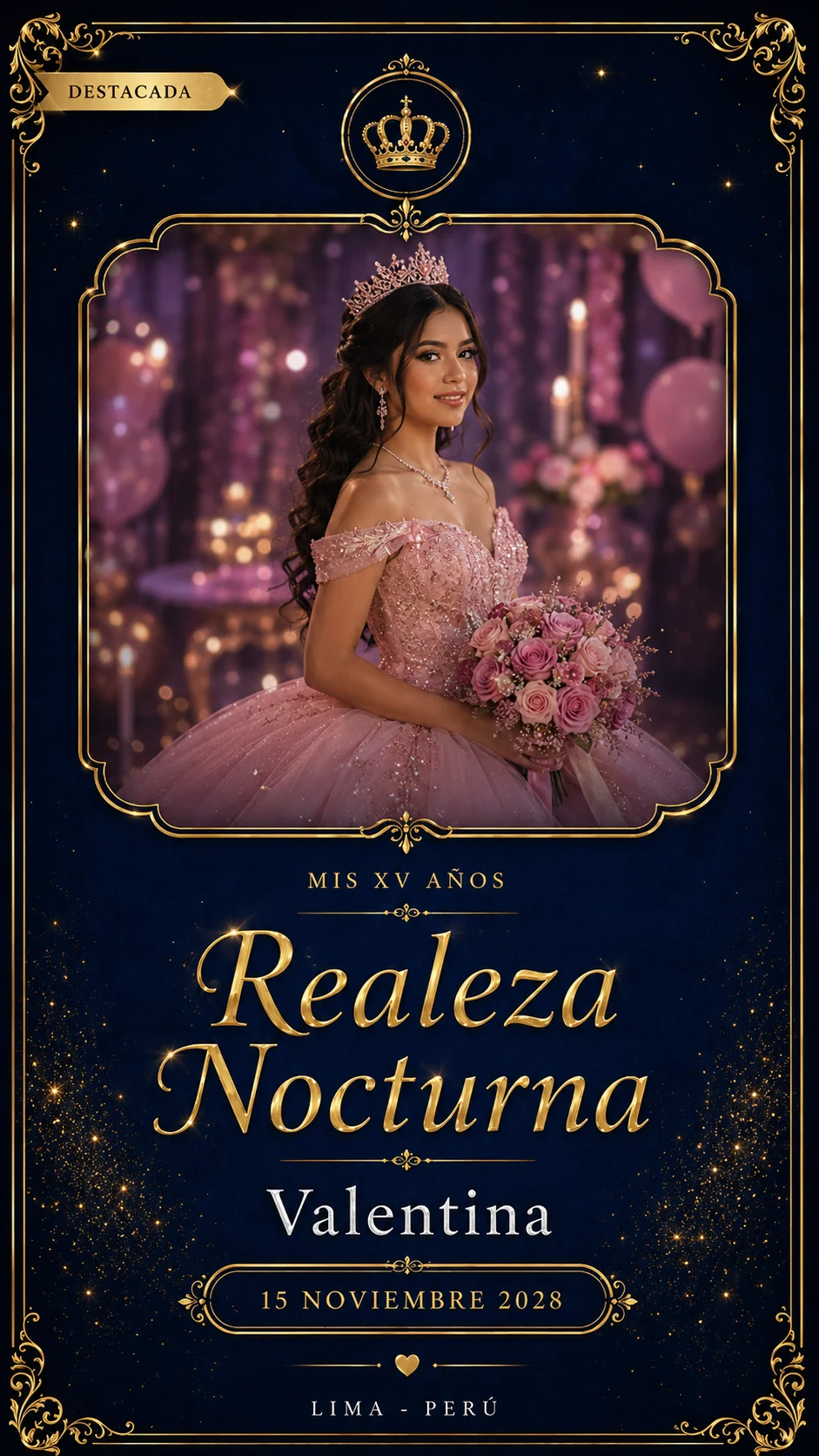 Invitación digital Realeza Nocturna