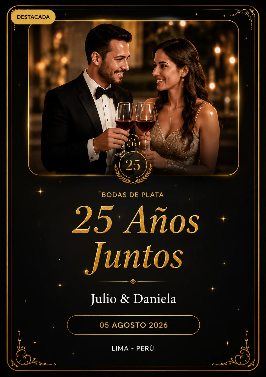 Invitación digital Bodas de Plata